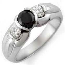 FINE .85ctw ACA CERTIFIED WHITE & BLACK DIAMOND RING