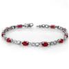 Image 1 : ACA CERTIFIED 3.51ct DIAMOND & RUBY BRACELET WHITE GOLD