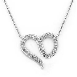 ACA CERTIFIED 0.75ct DIAMOND HEART NECKLACE 14K GOLD