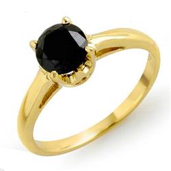 ACA CERTIFIED 1.0ct BLACK DIAMOND RING 14KT YELLOW GOLD