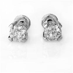 2.0ctw ACA CERTIFIED DIAMOND STUD EARRINGS 14K W GOLD