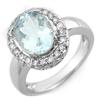 Image 1 : FINE 3.40ctw ACA CERTIFIED DIAMOND & AQUAMARINE RING