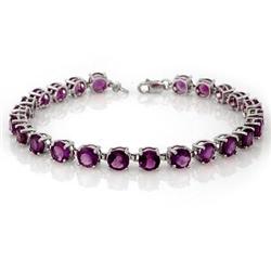 FINE 12.0ct ACA CERTIFIED AMETHYST TENNIS BRACELET