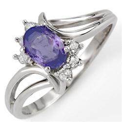 FINE 0.70ctw ACA CERTIFIED DIAMOND & TANZANITE RING