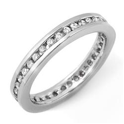 ACA CERTIFIED 0.50ctw DIAMOND ETERNITY BAND WHITE GOLD