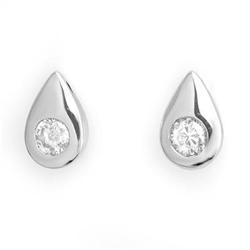 ACA CERTIFIED 0.75ctw DIAMOND STUD EARRINGS WHITE GOLD