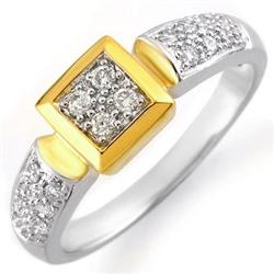 BRIDAL 0.38ctw ACA CERTIFIED DIAMOND RING TWO-TONE GOLD