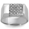 Image 1 : ACA CERTIFIED 0.50 ctw DIAMOND MEN'S RING WHITE GOLD