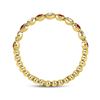 Image 4 : Ruby Diamond Beaded Dot Stackable Band Ring 1/6 Cttw 10kt Yellow Gold