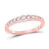 Image 1 : Diamond Stackable Band Ring 1/3 Cttw 10kt Rose Gold