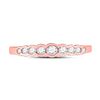 Image 2 : Diamond Stackable Band Ring 1/3 Cttw 10kt Rose Gold