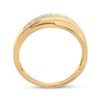 Image 3 : Mens Diamond Diagonal Wedding Band Ring 1/2 Cttw 10kt Yellow Gold