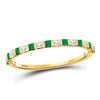 Image 1 : Princess Emerald Diamond Alternating Stackable Band Ring 1/3 Cttw 10kt Yellow Gold