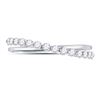 Image 2 : Diamond Crossover Stackable Band Ring 1/3 Cttw 10kt White Gold