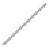 Image 2 : Mens Diamond Link Bracelet 1-3/8 Cttw 10kt White Gold