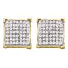 Image 1 : Diamond Square Earrings 1/3 Cttw 10kt Yellow Gold