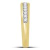 Image 4 : His Hers Diamond Cluster Matching Wedding Set 1-1/3 Cttw 10kt Yellow Gold