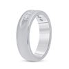 Image 4 : Mens Machine Set Princess Diamond Wedding Channel Band Ring 1 Cttw 14kt White Gold