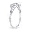 Image 3 : Baguette Diamond Cluster 3-stone Bracelet 1-3/4 Cttw 14kt White Gold
