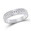 Image 3 : His Hers Diamond Cluster Matching Wedding Set 3/4 Cttw 14kt White Gold