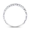 Image 4 : Diamond Link Stackable Band Ring 1/8 Cttw 10kt White Gold