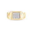 Image 2 : Mens Diamond Cluster Ring 1/3 Cttw 10kt Yellow Gold