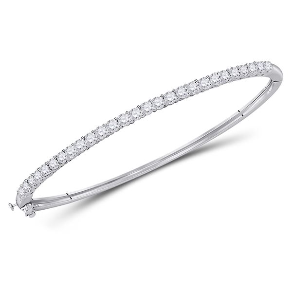 Diamond Timeless Bangle Bracelet 2 Cttw 14kt Yellow Gold