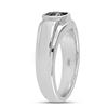 Image 3 : Sterling Silver Mens Black Color Enhanced Diamond Solitaire Ring 1/2 Cttw Sterling Silver