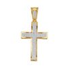 Image 1 : Mens Diamond Concave Cross Charm Pendant 1/2 Cttw 10kt Yellow Gold