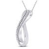 Image 2 : Diamond Infinity Pendant 1/8 Cttw 10kt White Gold