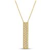 Image 1 : Diamond Vertical Bar Necklace 1/4 Cttw 10kt Yellow Gold