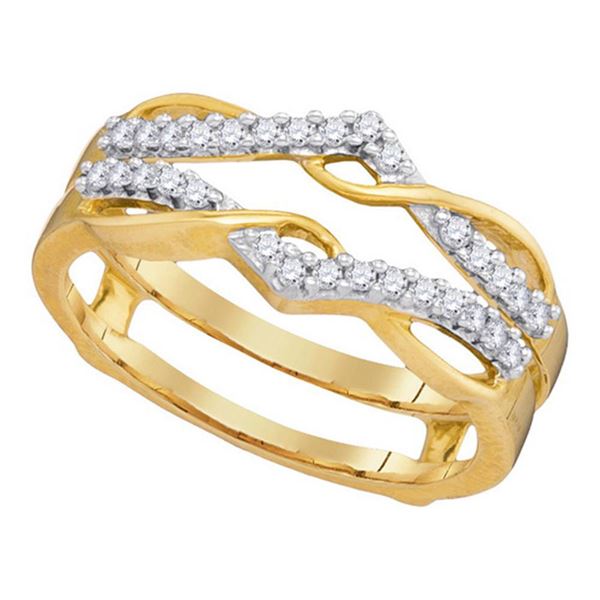 Diamond Solitaire Enhancer Wedding Band 1/4 Cttw 10kt Yellow Gold