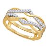 Image 1 : Diamond Solitaire Enhancer Wedding Band 1/4 Cttw 10kt Yellow Gold