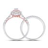 Image 3 : Diamond Bridal Wedding Ring Band Set 1/2 Cttw 10kt Two-tone Gold