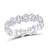 Image 1 : Diamond XOXO Stackable Band Ring 1/2 Cttw 10kt White Gold