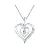 Image 1 : Diamond Heart Pendant 1/10 Cttw Sterling Silver