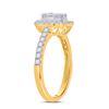Image 3 : Baguette Diamond Cluster Ring 5/8 Cttw 14kt Yellow Gold