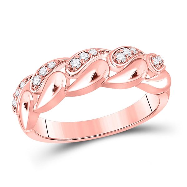 Diamond Fashion Ring 1/6 Cttw 14kt Rose Gold