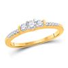 Image 1 : Diamond 3-stone Promise Ring 1/3 Cttw 10kt Yellow Gold