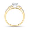 Image 4 : Diamond Heart Cluster Ring 1/10 Cttw 10kt Yellow Gold