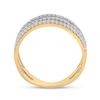 Image 3 : Baguette Diamond Parallel Band Ring 3/4 Cttw 14kt Two-tone Gold