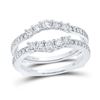 Image 1 : Diamond Wrap Ring Guard Enhancer 3/4 Cttw 14kt White Gold