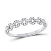 Image 1 : Diamond Stackable Band Ring 1/6 Cttw 14kt White Gold