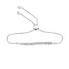 Image 1 : Diamond Single Row Bolo Bracelet 1/12 Cttw Sterling Silver