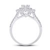 Image 4 : Baguette Diamond Cluster Ring 1 Cttw 14kt White Gold
