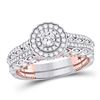 Image 1 : Diamond Bridal Wedding Ring Band Set 1 Cttw 14kt Two-tone Gold
