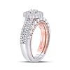 Image 4 : Diamond Bridal Wedding Ring Band Set 1 Cttw 14kt Two-tone Gold