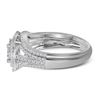 Image 3 : Princess Diamond Bridal Wedding Ring Band Set 1 Cttw 14kt White Gold