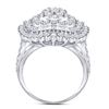 Image 2 : Diamond Teardrop Pear Cluster Ring 3 Cttw 14kt White Gold