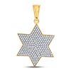 Image 1 : Mens Diamond Star Magen David Charm Pendant 5/8 Cttw 10kt Yellow Gold